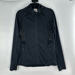 Fabletics Demi Levato Black Mesh Panel Women's Jacket Size Medium Athletic